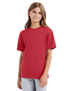 Youth 4.5 oz. 100% Ringspun Cotton nano T-Shirt Red Hanes 498Y Red