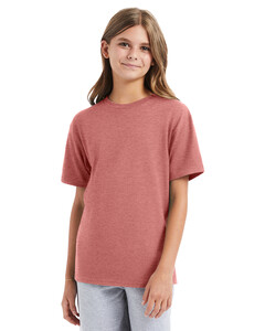 Youth 4.5 oz. 100% Ringspun Cotton nano T-Shirt Pink Hanes 498Y Pink