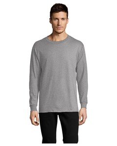 ComfortSoft Cotton Long-Sleeve T-Shirt Heather Hanes 5286 Heather