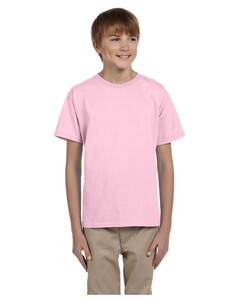 EcoSmart Youth 5.5 oz., 50/50 T-Shirt Pink Hanes 5370 Pink