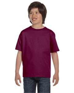 Youth 5.2 oz. Essential-T T-Shirt Maroon Hanes 5480 Maroon