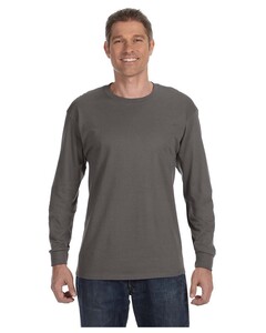 6 oz Long-Sleeve T-Shirt Gray Hanes 5586 Gray
