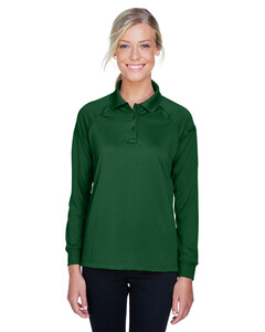 Women's Tactical Long-Sleeve Performance Polo Green Harriton M211LW Green