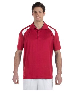 4 oz. Polytech Colorblock Polo Shirt Red Harriton M318 Red