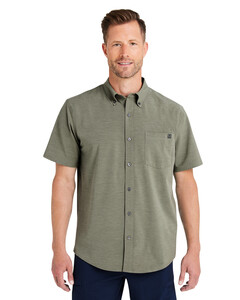 Men's Kona Solid Short Sleeve Shirt Green Huk H150154 Green