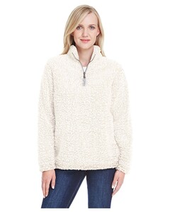 Women's Epic Sherpa Quarter-Zip White J. America JA8451 White