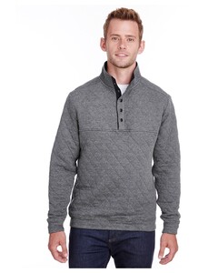 Adult Quilted Snap Pullover Heather J. America JA8890 Heather