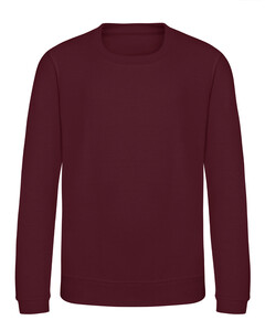 Youth Crewneck Sweatshirt Maroon Just Hoods By AWDis JHY030 Maroon