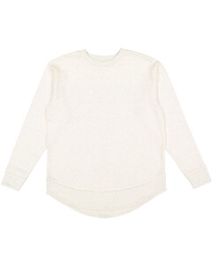 Women's Tunic Fleece Crewneck Sweatshirt Natural L.A.T. Apparel 3525 Natural