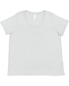 Women's Curvy Fine Jersey T-Shirt Heather L.A.T. Apparel 3816 Heather