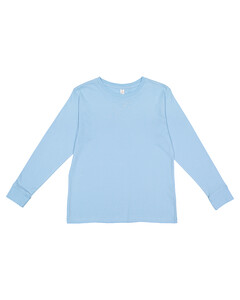 Youth Fine Jersey Long-Sleeve T-Shirt Blue L.A.T. Apparel 6201 Blue