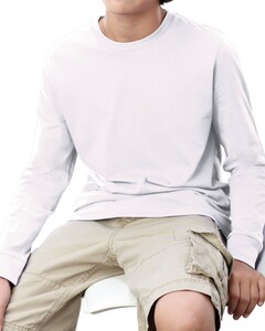 Youth Fine Jersey Long-Sleeve T-Shirt White L.A.T. Apparel 6201 White