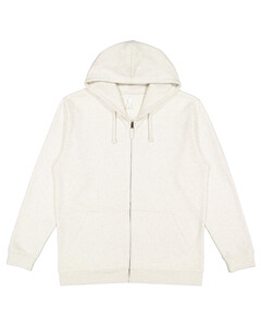 Unisex Fleece Full-Zip Hoodie Natural L.A.T. Apparel 6927 Natural