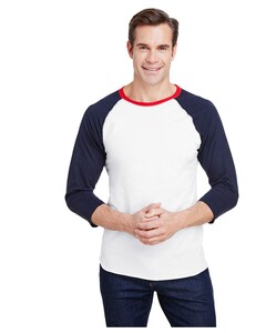 Men's Baseball T-Shirt White L.A.T. Apparel 6930 White
