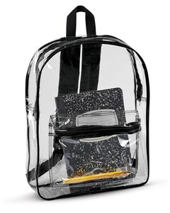 Clear Backpack Black Liberty Bags 7010 Black