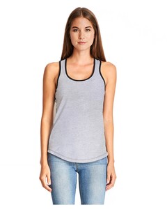 Women's Ideal Colorblock Racerback Tank Gray Next Level Apparel 1534 Gray