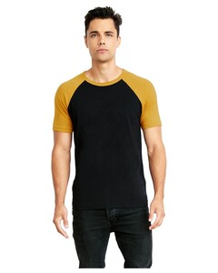 Unisex Raglan Short-Sleeve T-Shirt Yellow Next Level Apparel 3650 Yellow