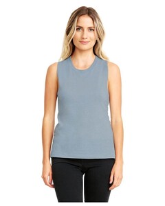 Women's Festival Muscle Tank Top Blue Next Level Apparel 5013 Blue