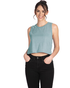 Ladies' Festival Cropped Tank Blue Next Level Apparel 5083 Blue