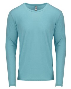 Men's Tri-Blend Long Sleeve T-Shirt Blue-Green Next Level Apparel 6071 Blue-Green