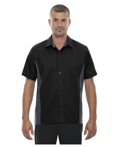 Fuse Men's Color-Block Twill Shirts Black North End 87042T Black
