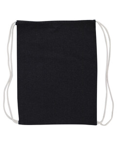 Economical Recycled Cotton Drawstring Bag Black OAD OAD101R Black