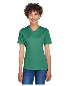 Women's Sonic Heather Performance T-Shirt Green Team 365 TT11HW Green