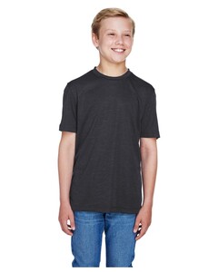 Youth Sonic Heather Performance T-Shirt Black Team 365 TT11HY Black