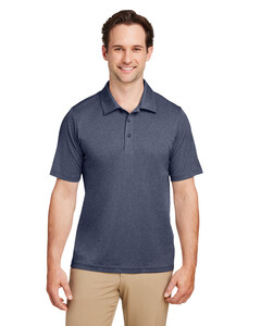 Men's Zone Sonic Heather Performance Polo Shirt Navy Team 365 TT51H Navy