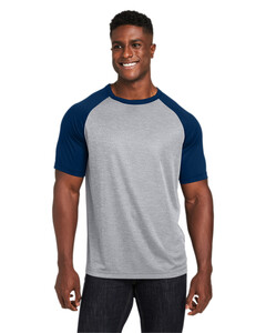 Unisex Zone Colorblock Raglan T-Shirt Gray Team 365 TT62 Gray