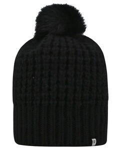 Adult Slouch Bunny Knit Cap Black Top of the World TW5005 Black