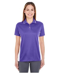 Women's Cool & Dry Sport Two-Tone Polo Purple UltraClub 8406L Purple