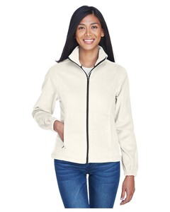Women's Iceberg Fleece Full-Zip Jacket White UltraClub 8481 White