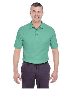 Men's Whisper Pique Polo Green UltraClub 8540 Green