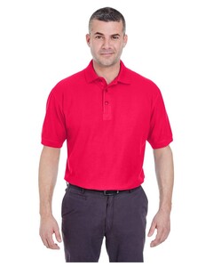 Men's Whisper Pique Polo Red UltraClub 8540 Red