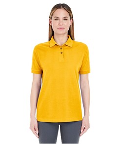 Women's Whisper Pique Polo Shirt Yellow UltraClub 8541 Yellow