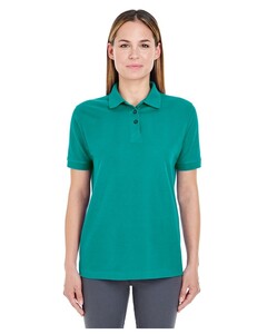 Women's Whisper Pique Polo Shirt Blue-Green UltraClub 8541 Blue-Green