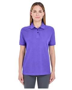 Women's Whisper Pique Polo Shirt Purple UltraClub 8541 Purple