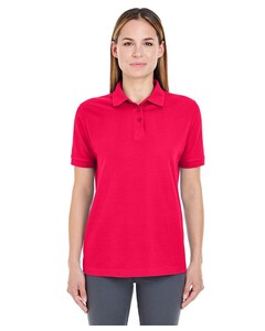 Women's Whisper Pique Polo Shirt Red UltraClub 8541 Red