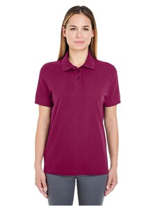 Women's Whisper Pique Polo Shirt Maroon UltraClub 8541 Maroon
