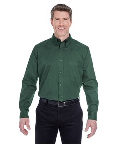Men's Whisper Twill Green UltraClub 8975 Green