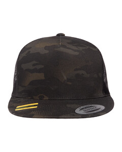 Classics™ Adult 5-Panel Multicam Trucker Cap Black YP Classics 6006MC Black