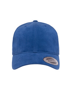 6-Panel Brushed Cotton Twill Mid-Profile Hat Blue YP Classics 6363V Blue