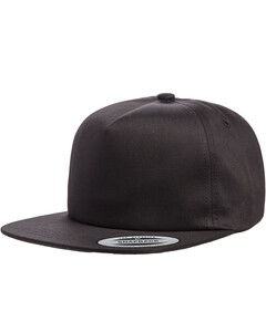 Adult Unstructured 5-Panel Snapback Cap Black YP Classics 6502 Black