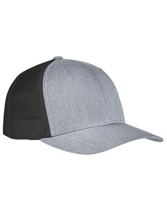 Adult Retro Trucker Cap Heather Yupoong 6606 Heather