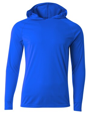 A4 N3409 Men's Cooling Performance Long-Sleeve T-Shirt Hoodie 