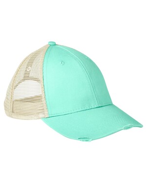 Pigment-Dyed Distressed Trucker Hat 