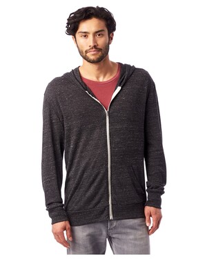 Unisex Eco-Jersey Zip-Up T-Shirt Hoodie
