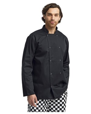 Unisex Studded Front Long-Sleeve Chef's Jacket