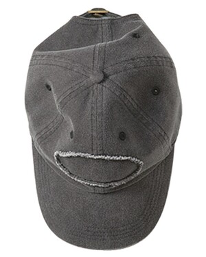 Pigment-Dyed Raw-Edge Patch Baseball Cap 